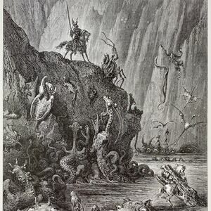 Gustave Dore, Don Quixote, Works of Rabelais, Illustration, Print~ 240707-WH 292